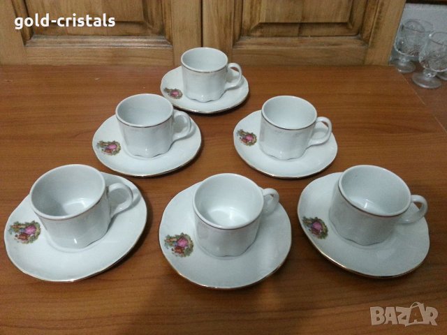 Стар български порцелан чаши и чинийки за кафе, снимка 6 - Антикварни и старинни предмети - 34338418