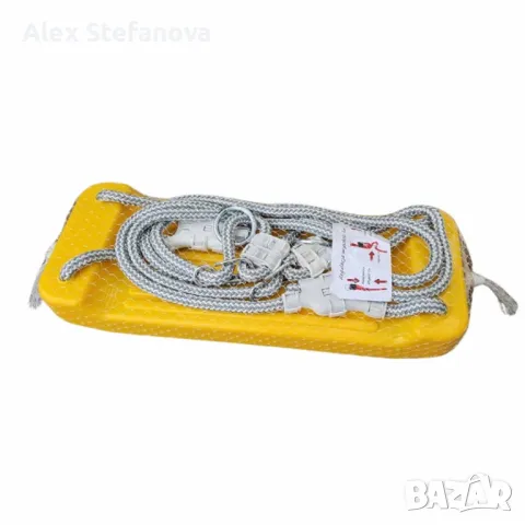 Пластмасова детска люлка без облегалка, стабилна и лека, включени въжета, снимка 1