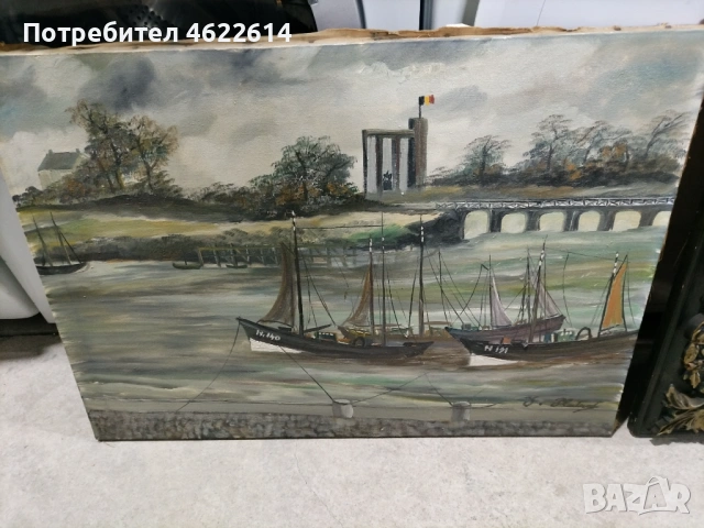 КРАСИВА АВТОРСКА КАРТИНА МАСЛЕНИ БОИ ВЪРХУ ПЛАТНО 