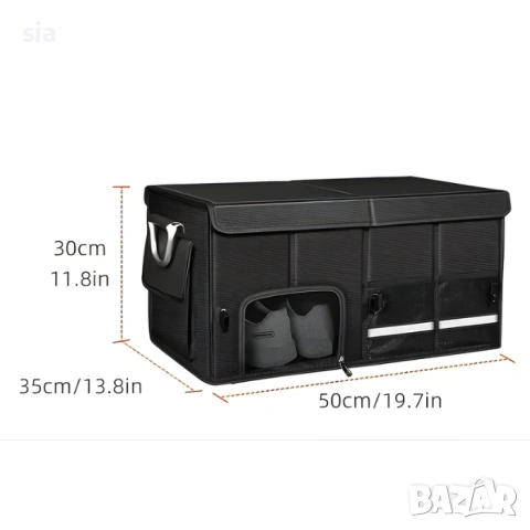 Кожен органайзер за кола топ чанта с капак, снимка 3 - Аксесоари и консумативи - 53869414