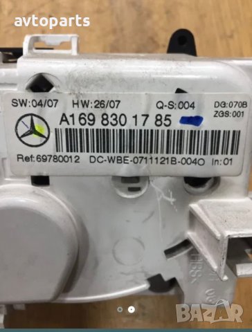 Mercedes w169 A180 2007година управление климатроник, снимка 2 - Части - 40449169