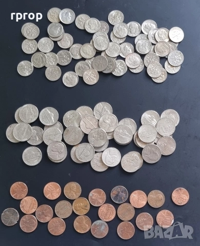 САЩ . 1, 5 и 10 цента . 117 бройки.