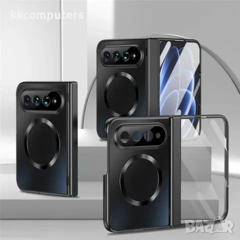 Xiaomi 18 Fold Магнитен Калъф, Електролитно Покритие, Твърдо Стъкло – Черен и Червен, снимка 9 - Калъфи, кейсове - 56256588