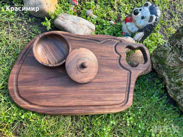 Орехови Дъски и Плата за Мезета, снимка 4 - Аксесоари за кухня - 49214477