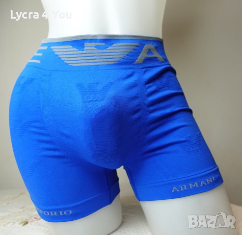 Emporio Armani M/L (Made in Italy) син безшевен боксер, снимка 1