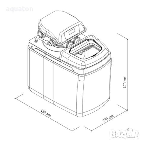 Омекотител за вода Aqmos Pink 10 - ултракомпактен размер за кухня, снимка 3 - Други - 53691759