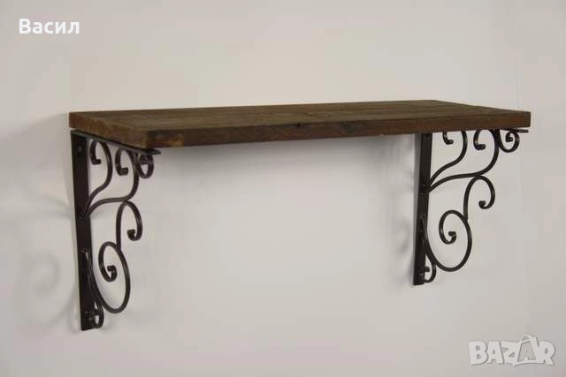 Конзоли , рафтодържачи стойки и ъгли за рафтове и етажерки от ковано желязо, снимка 4 - Други стоки за дома - 52475327