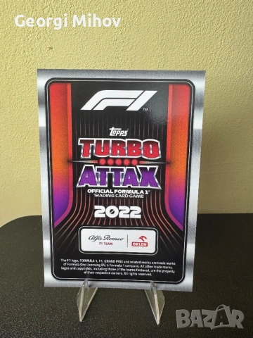 F1 карта Valtteri Bottas с автограф – Topps Turbo Attax 2022, снимка 2 - Колекции - 53844448