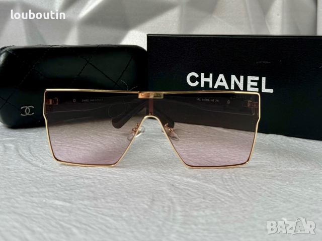 CH дамски слънчеви очила маска с лого, снимка 5 - Слънчеви и диоптрични очила - 44686137