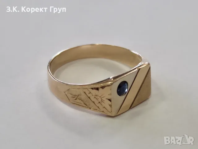Златен пръстен 14К 585 / 4,63 гр., снимка 5 - Пръстени - 56337642