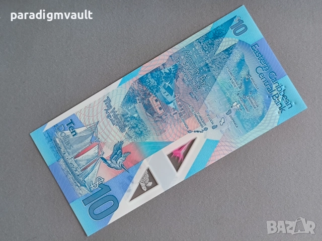 Банкнота - Източни Кариби - 10 долара UNC | 2019г., снимка 2 - Нумизматика и бонистика - 52642808