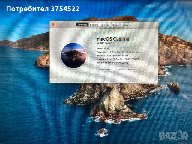 Лаптоп Apple MacBook Air A1466 2017 год., снимка 6 - Лаптопи за работа - 42059161