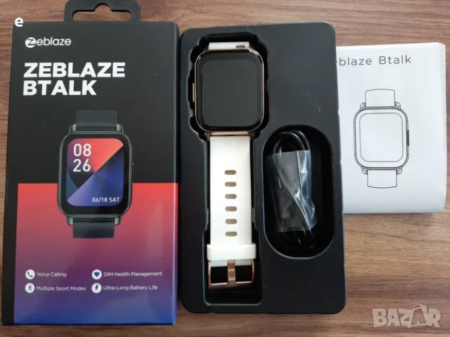 Zeblaze Btalk Smartwatch, 1,86 HD сензорен екран, Bluetooth разговори,Водоустойчив IP68. Бял НОВ, снимка 6 - Смарт часовници - 47963115