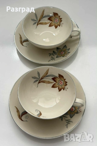 2бр. винтидж чаши за чай или кафе Haas & Czjzek Czechoslovakia, снимка 4 - Чаши - 53210390