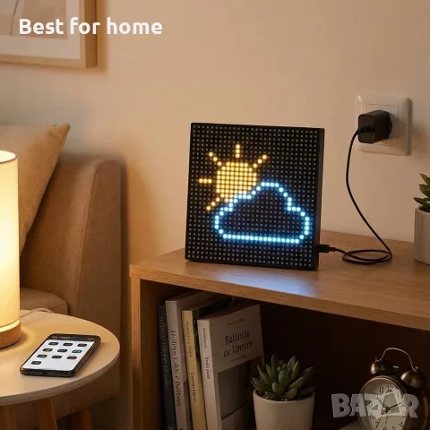 Pixel Art B.K. Light LED панел Програмируем дисплей чрез приложение, Декоративен квадратен екран, снимка 5 - Декорация за дома - 55885953