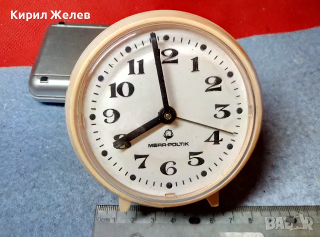 MERA-POLTIK  Стар КОЛЕКЦИОНЕРСКИ ПОЛСКИ МЕХАНИЧЕН БУДИЛНИК МЕРА-ПОЛТИК 47765