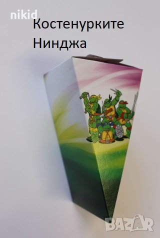 Костенурките Нинджа Кутии кутийки за картонена торта кутия парче за подарък рожден