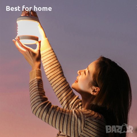 Мощна акумулаторна сгъваема лампа с 5000 mAh и блутуут говорители D10