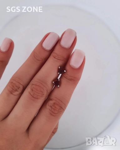 Сребърни обеци с топаз, гранат, аметист, перидот, цитрин и други естествени камъни, снимка 12 - Обеци - 52277792