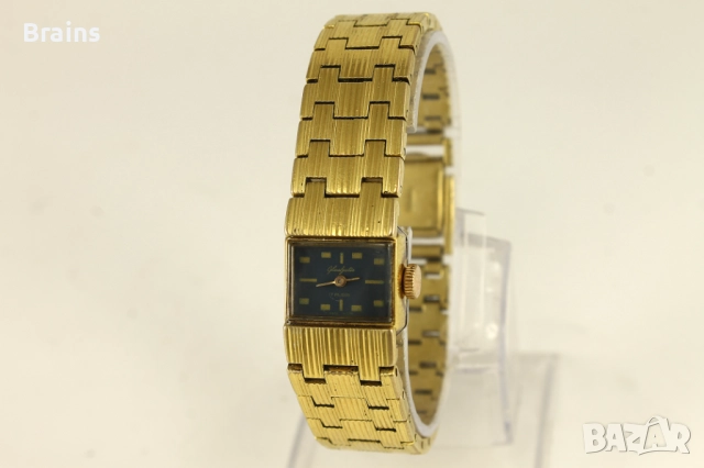 1960's GUB Glashutte Немски Дамски Часовник Дебела Позлата