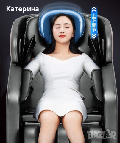 Луксозен масажен стол с дистанционно управление чрез LCD дисплей - KM-R5 LCD 1, снимка 5 - Масажори - 44724595