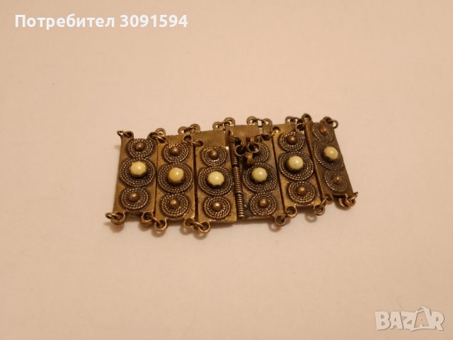 Старинна възрожденска бронзова гривна, снимка 3 - Антикварни и старинни предмети - 42170404
