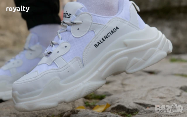 Balenciaga Triple S бели дамски маратонки , снимка 5 - Маратонки - 50924615
