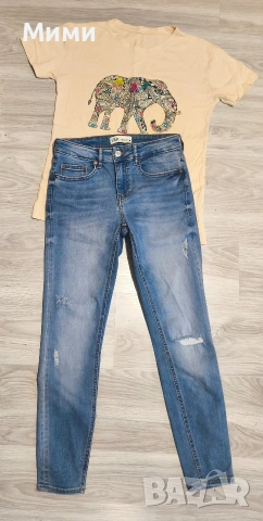 Дамски лот дънки"Zara" С/М размер , снимка 2 - Комплекти - 53402167