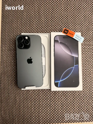 НОВ❗️512Gb❗️iPhone 16 Pro Max ❗️ Лизинг от 86лв/м / Black Titanium ГАРАНЦИЯ, снимка 1