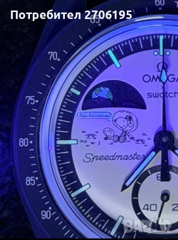 OMEGA × Swatch MoonSwatch – Mission to Earthphase (Moonshine Gold), снимка 5 - Мъжки - 53540760