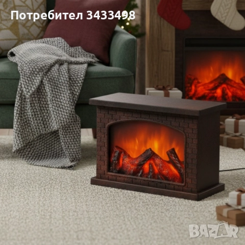 Декоративна LED камина с изкуствен пламък и звук – уют без риск и без отопление, снимка 2 - Декорация за дома - 51982519