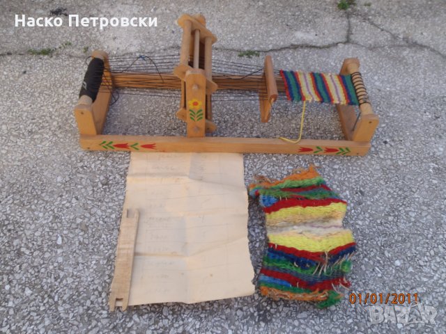Ретро играчка - дървен детски тъкачен стан., снимка 6 - Антикварни и старинни предмети - 34202517