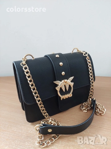 Черна чанта Пинко/SG20n, снимка 2 - Чанти - 53291426