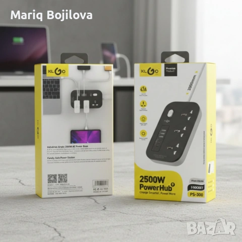 Разклонител KL GO PS-300 2500W с USB зареждане и защита за безопасност и комфорт в дома и офиса, снимка 6 - Други стоки за дома - 53627066