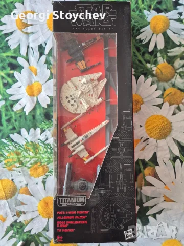 Комплект от 4 макета (Die cast) STAR WARS FORCE AWAKENS BLACK SERIES TITANIUM на HASBRO