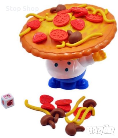 Монтесори Игра за преобръщане на пица, настолна балансираща играчка за пица, Poppa's Pizza Pile-Up з, снимка 3 - Образователни игри - 44325004