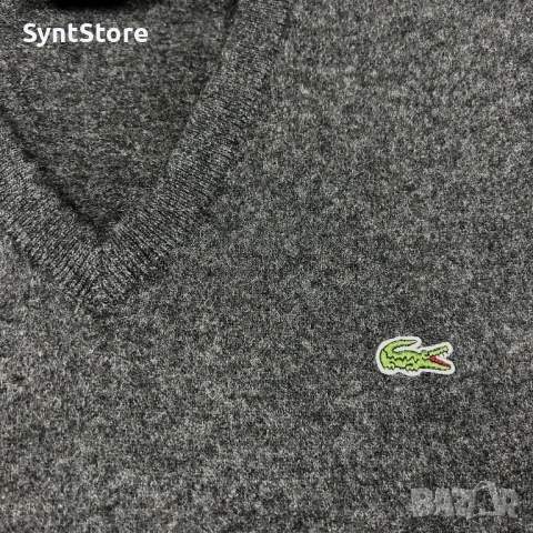 Мъжки пуловер Lacoste – 100% Pure New Wool (Размер 8 / 2XL - 3XL), снимка 2 - Пуловери - 53744969