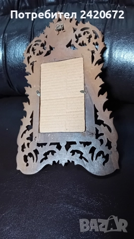 дърворезбован трептих с икона, снимка 3 - Икони - 52991586