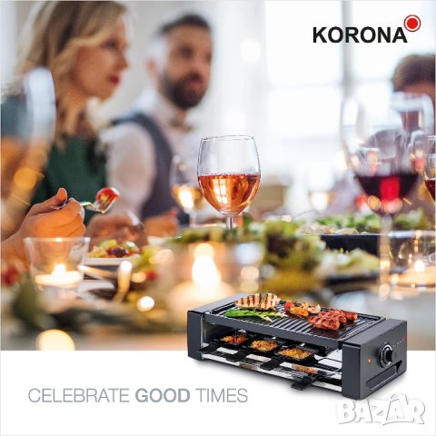 Корона Раклет за 8 души | 8 тигани и шпатули, снимка 7 - Скари - 41364313