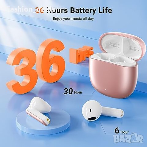 Нови Безжични Bluetooth 5.3 слушалки водоустойчиви за iOS Android, снимка 6 - Bluetooth тонколони - 42202449