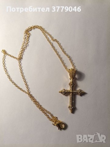 Колие с кръст , снимка 2 - Колиета, медальони, синджири - 41460223
