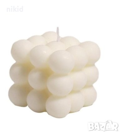 свещ 3D Кубче 9 топчета buble готова за подарък сувенир декор, снимка 3 - Други - 41612281