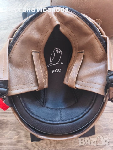 Zengen KCO Original - Винтидж кожена каска, снимка 3 - Аксесоари и консумативи - 53617040