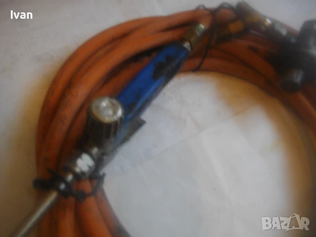 77см Немска газова горелка за покриви и хидроизолации пълен комплект с маркуч 5м и редуцир вентил, снимка 11 - Други инструменти - 51333293