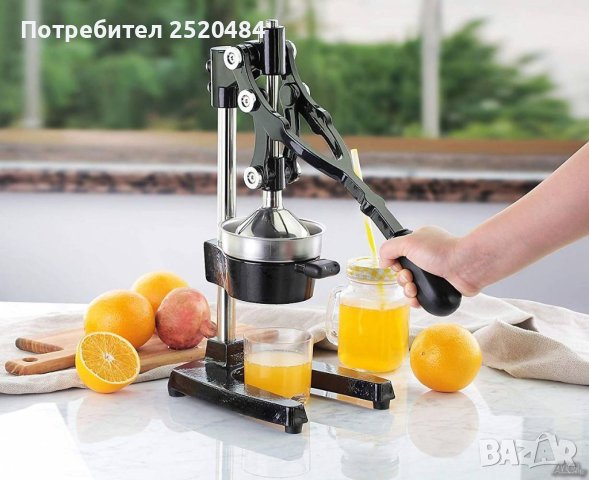 Цитруспреса. Професионална сокоизтисквачка, ръчна, чугунена. Чисто нова! Цена 119лв/60,84€ с ДДС!, снимка 5 - Обзавеждане за заведение - 41410011