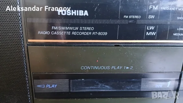 TOSHIBA STEREO RT - 8039, снимка 4 - Радиокасетофони, транзистори - 56056920