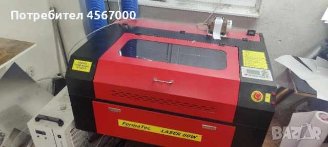 Лазерна машина CO2 60w. 50х70 см , Лазерен гравир, лазерно рязане + Индустриален Чилър CW 5200, снимка 2 - Други машини и части - 52006796