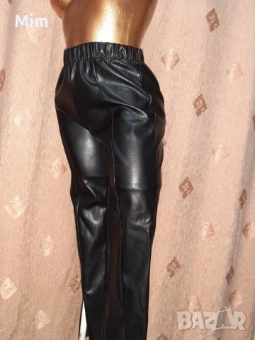 LOEKLY L  Черен кожен клин с цепка отпред , снимка 4 - Клинове - 39003411