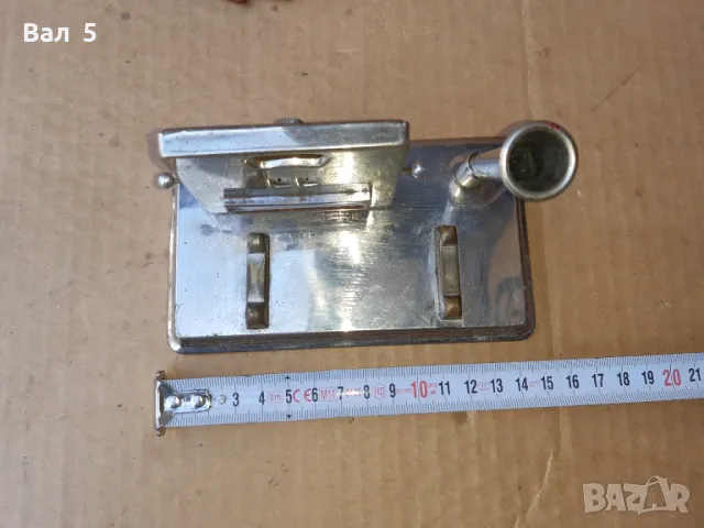 Стар настолен метален датник , календар Германия DRGM, снимка 4 - Антикварни и старинни предмети - 50084484