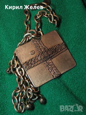 МАРКОВ МАСИВЕН БРОНЗОВ ЗЛАТИСТ МЕДАЛЬОН АРТ ИЗРАБОТКА с ВЕРИЖКА 12379, снимка 10 - Колиета, медальони, синджири - 29825616